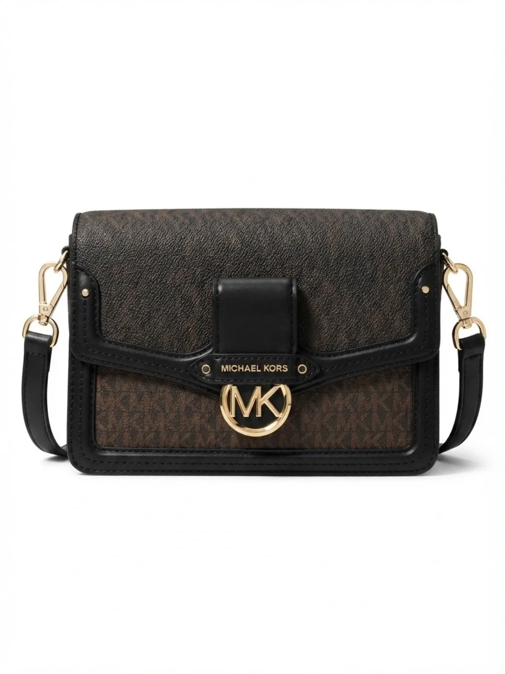Michael Kors Jessie Medium Two-Tone Signature Crossbody Bag